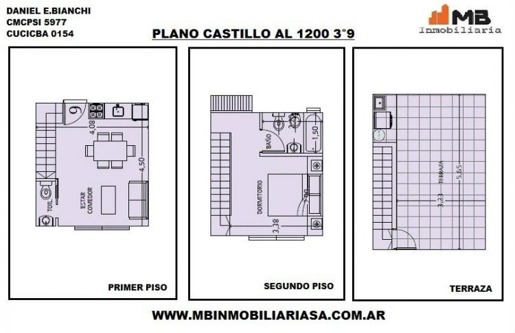 SUSPENDIDO!Chacarita venta PH en construcción de 2 amb.c/terraza Castillo al 1200 3°9