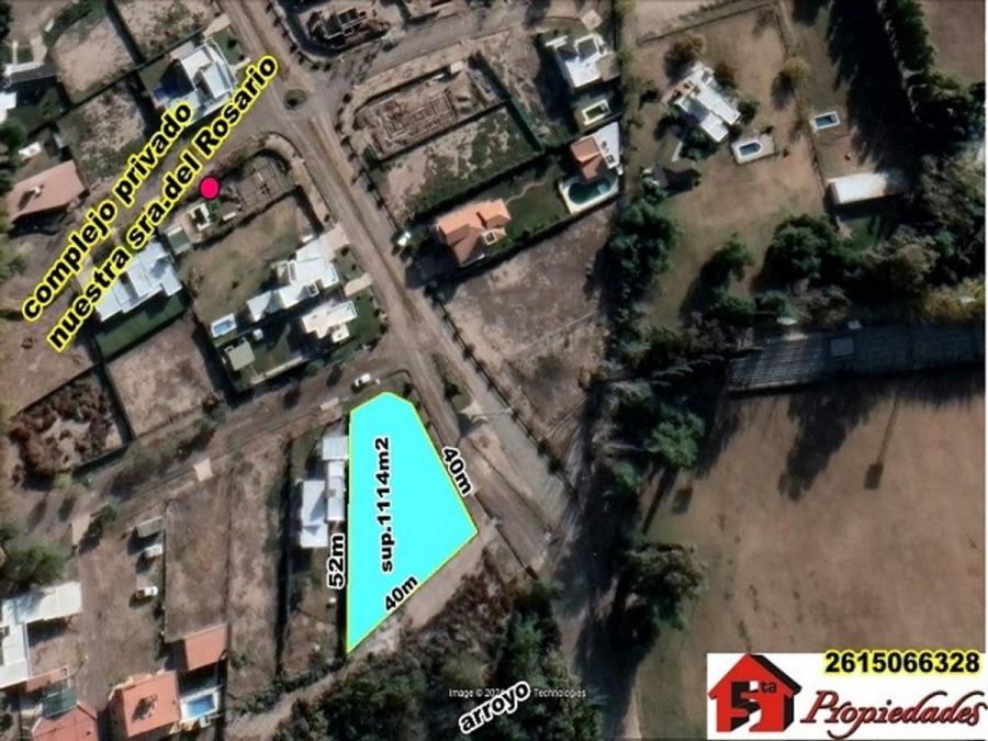 Excelente lote de 1.114m2 en complejo cerrado Nuestra Sra del Rosario – Guaymallen.