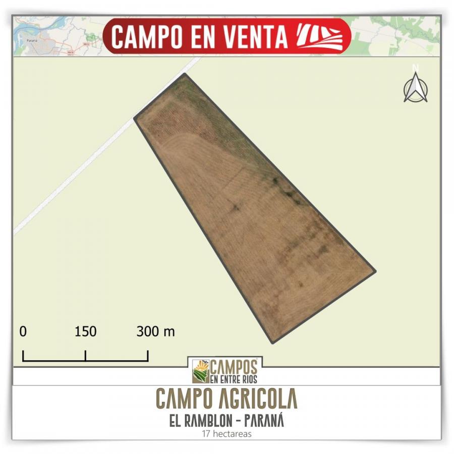 Campo AGRICOLA en venta. 17 ha. El Ramblon. Parana. Entre Rios