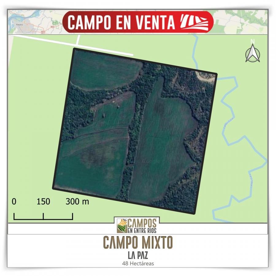 Campo AGRICOLA-GANADERO en Venta. 48 ha. La Paz, Entre Rios