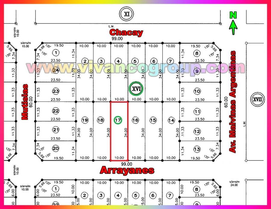 Lote 340 m2. - Arrayanes s/n - San Patricio del Chañar - Provincia de Neuquén