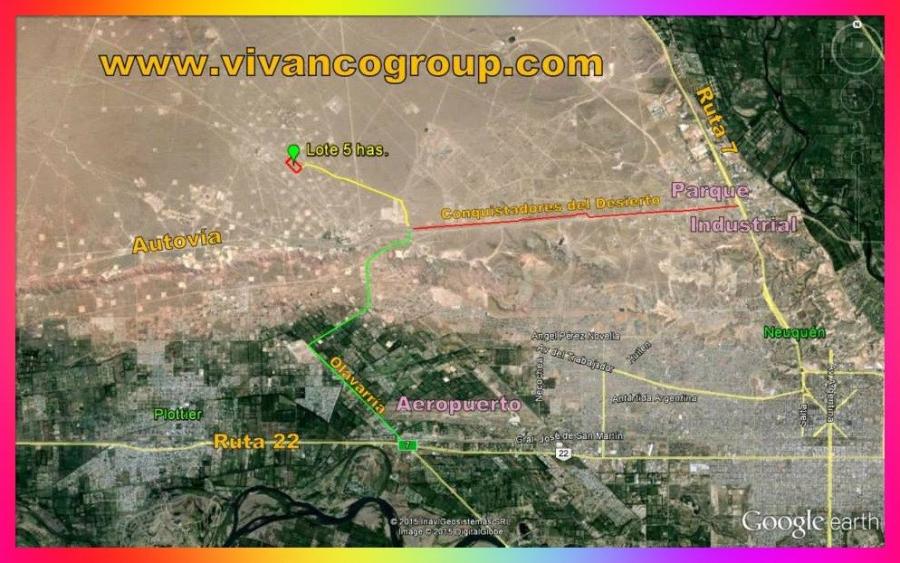 Se vende Lote Industrial de 5 has. - Zona P.I.N. - Neuquén capital