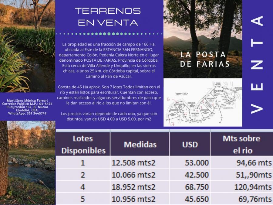 Terrenos en venta - Sierras de Cordoba