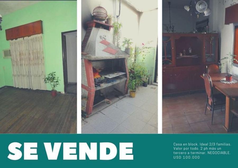 Vendo casa en block. ideal 2/3 familias o grupo inversor