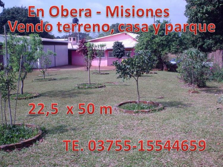 Vendo terreno con casa y un amplio parque