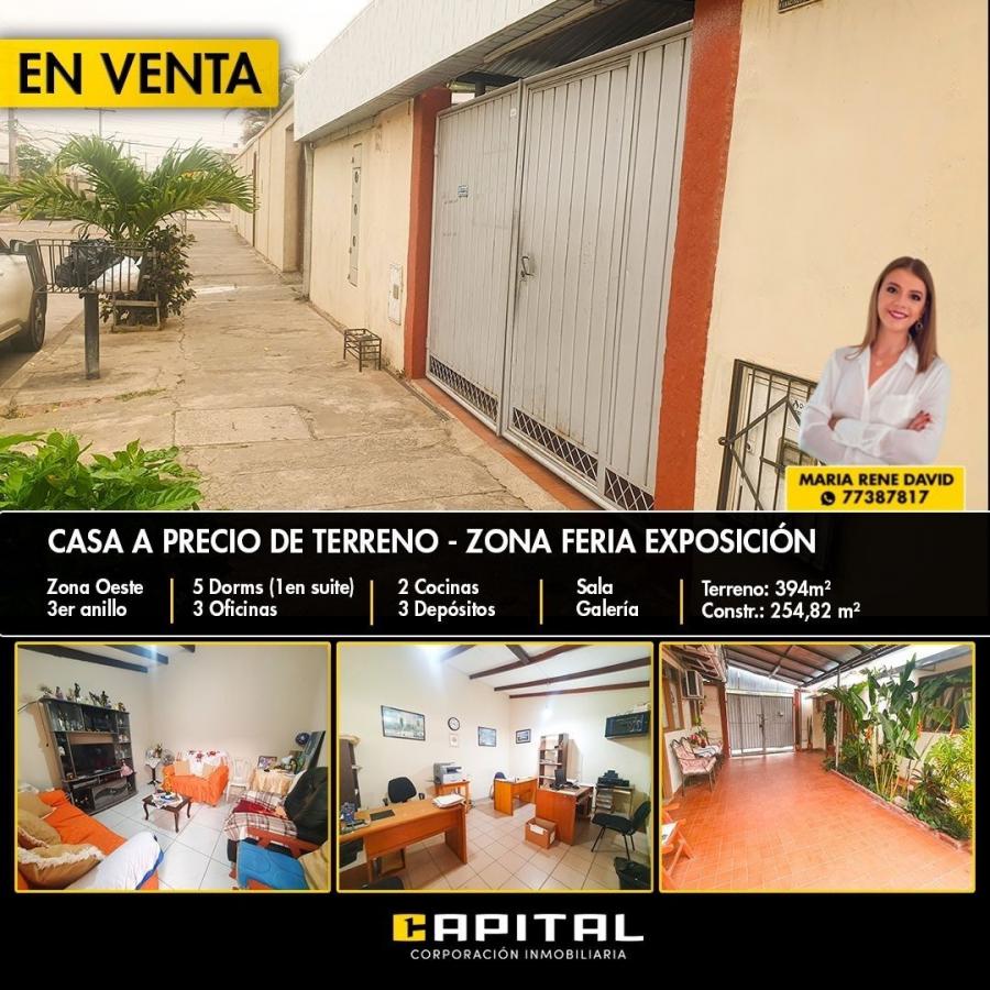 EN VENTA CASA A PRECIO DE TERRENO – ZONA FERIA EXPOSICIÓN