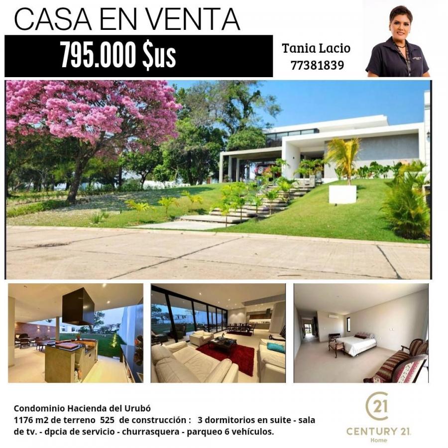 Casa en venta en condominio Hacienda del Urubó