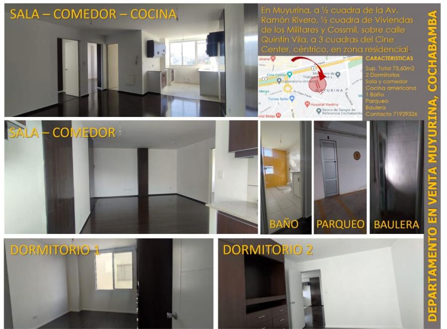 Departamento en Alquiler en Muyurina Cochabamba, Cochabamba