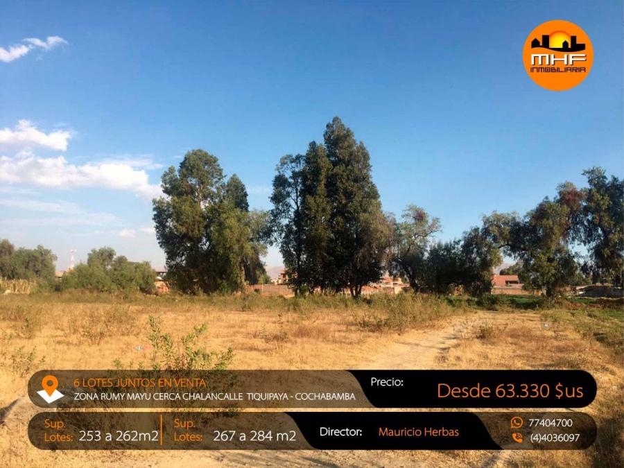 Foto Terreno en Venta en Rumy Mayu, Tiquipaya, Cochabamba - U$D 63.330 - TEV7827 - BienesOnLine