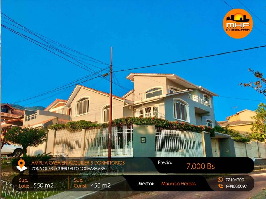 Foto Casa en Alquiler en Queru Queru, Cochabamba, Cochabamba - $ 7.000 - CAA7941 - BienesOnLine