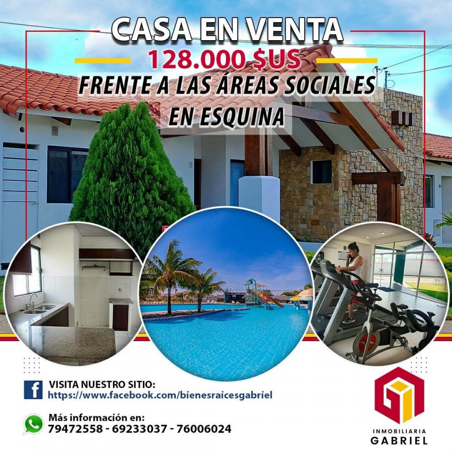 Amplia Casa frente a las áreas sociales de 4 habitaciones