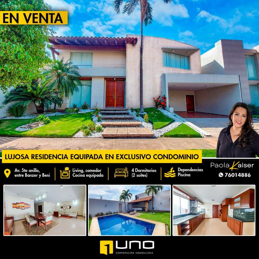 Casa con piscina en venta, Condominio La Hacienda 1