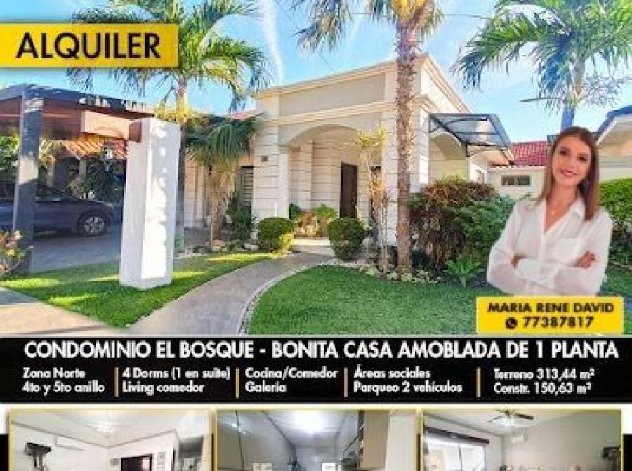 Casa de 2 plantas en Alquiler en Condominio El Bosque