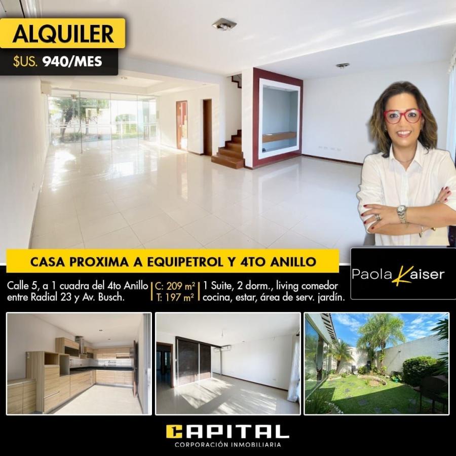 Foto Casa en Alquiler en Equipetrol, Santa Cruz de la Sierra, Santa Cruz - U$D 940 - CAA7996 - BienesOnLine