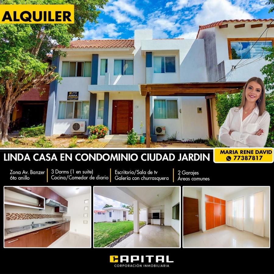 Foto Casa en Alquiler en Zona Norte, Santa Cruz de la Sierra, Santa Cruz de la Sierra, Santa Cruz - $ 7.700 - CAA7771 - BienesOnLine