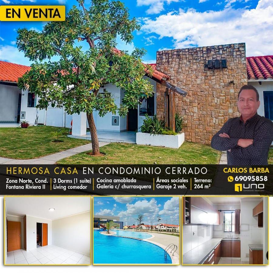 CASA EN VENTA COND. RIVIERA II ZONA NORTE