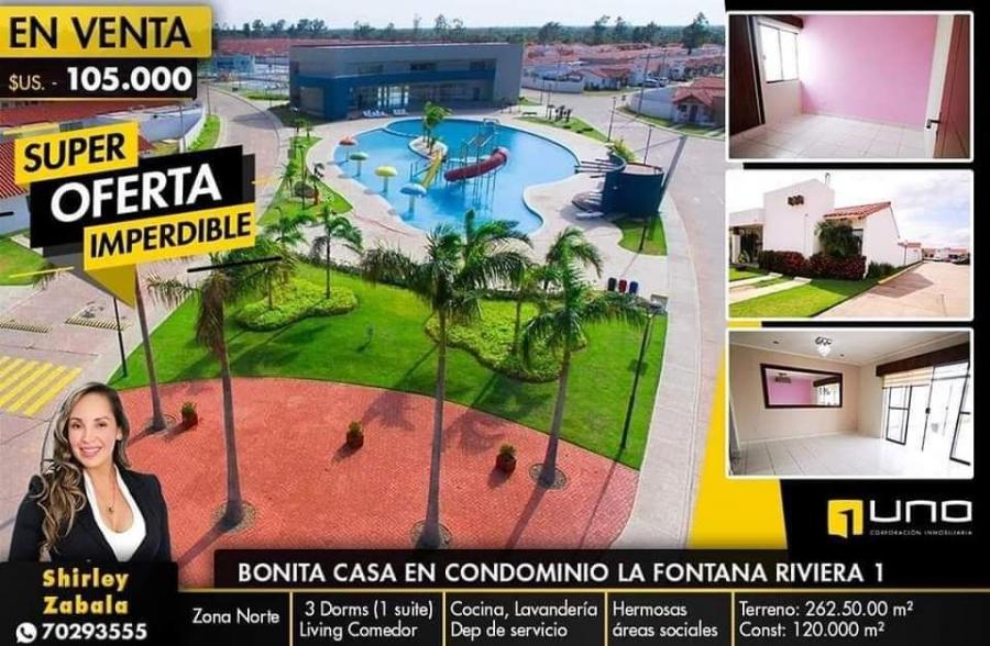 Foto Casa en Venta en G77 ZONA NORTE CONDOMINIO LA FONTANA RIVERA 1, Santa Cruz de la Sierra, Santa Cruz - U$D 105 - CAV5902 - BienesOnLine