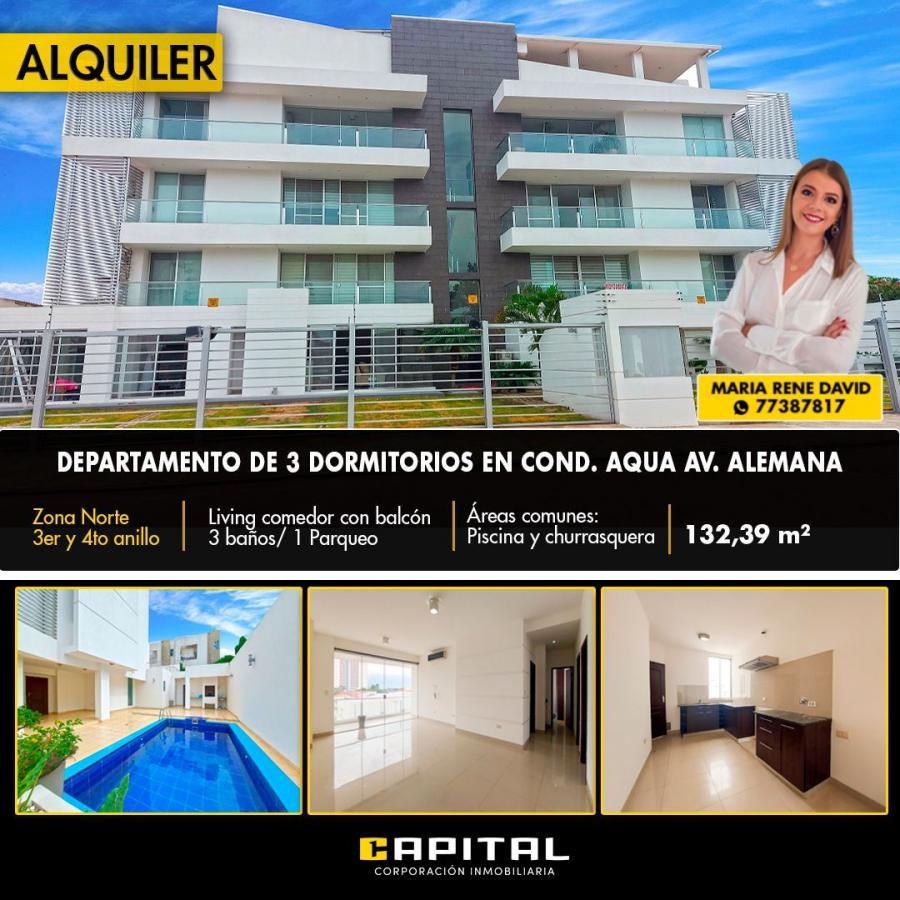 Foto Departamento en Alquiler en Avenida Alemana, entre 3er y 4to Anillo, Santa Cruz de la Sierra, Santa Cruz - $ 4.600 - DEA7876 - BienesOnLine