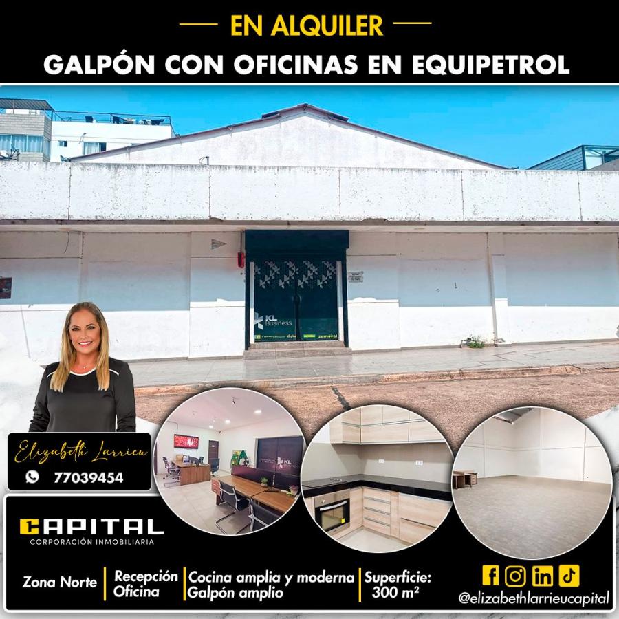 Galpon con oficinas en alquiler zona Equipetrol