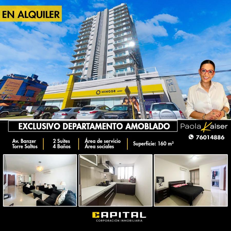 Hermoso departamento amoblado en alquiler, Zona Norte