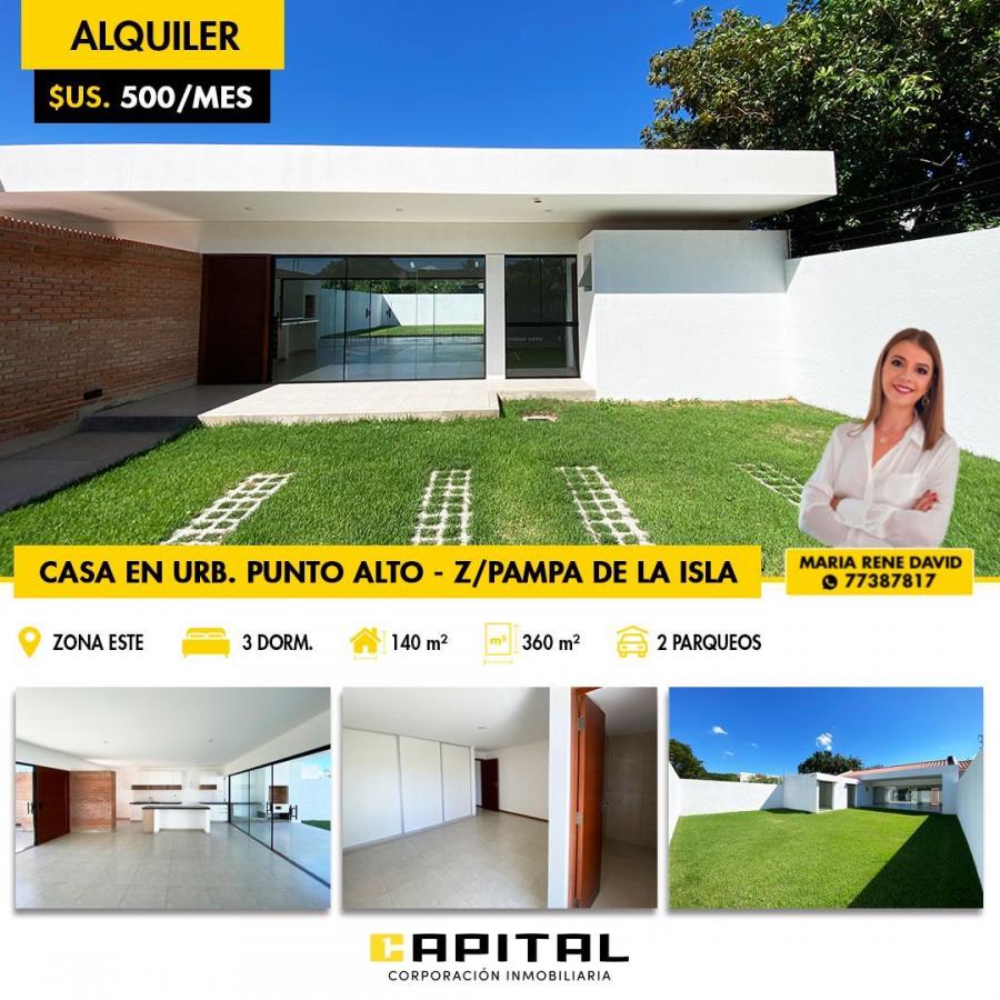 Foto Casa en Alquiler en Pampa de la Isla, Santa Cruz de la Sierra, Santa Cruz - U$D 500 - CAA7985 - BienesOnLine