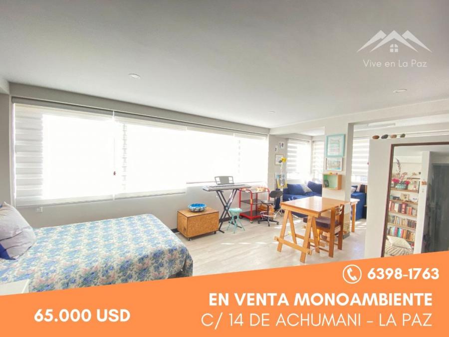 LUMINOSO, AMPLIO Y ACOGEDOR MONOAMBIENTE EN VENTA