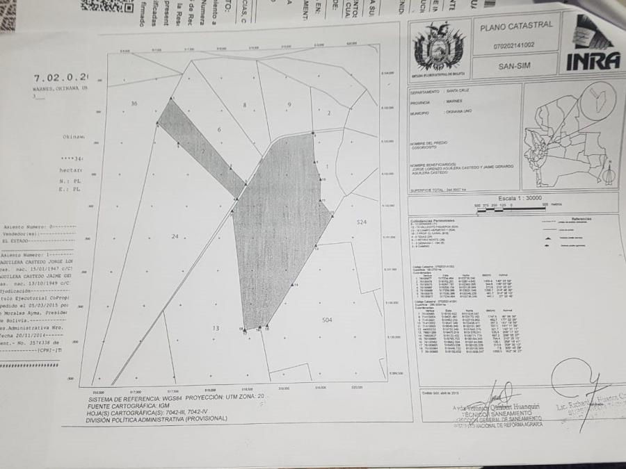 Foto Campo en Venta en Okinawa, Santa Cruz - 350 hectareas - U$D 1.960.000 - CPV3299 - BienesOnLine