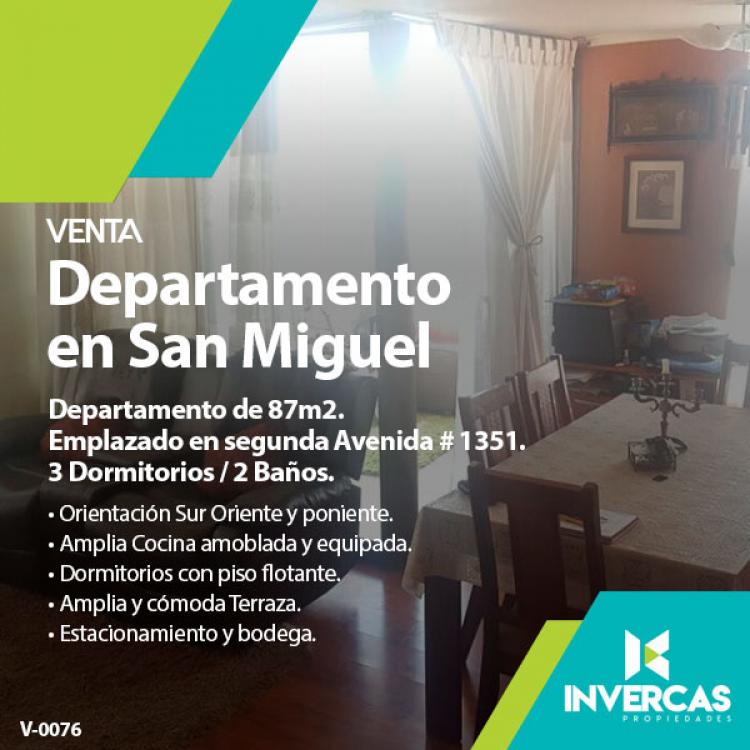 Departamento en Venta en San Miguel, Santiago - $  - DEV78001 -  BienesOnLine