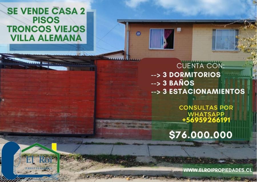 CASA 2 PISOS EN VENTA | VILLA ALEMANA