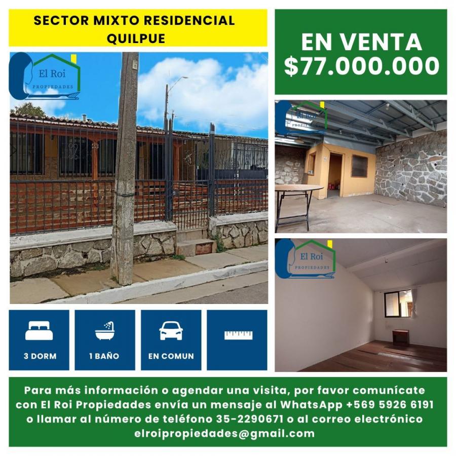 Foto Casa en Venta en centro, Quilpué, Valparaiso - $ 77.000.000 - CAV152471 - BienesOnLine