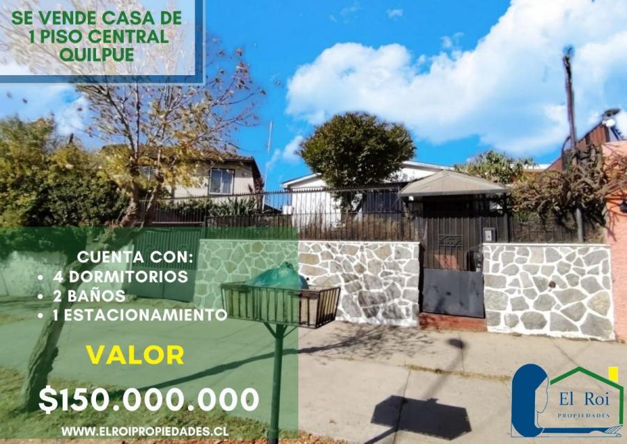 SE VENDE CASA CENTRAL QUILPUE