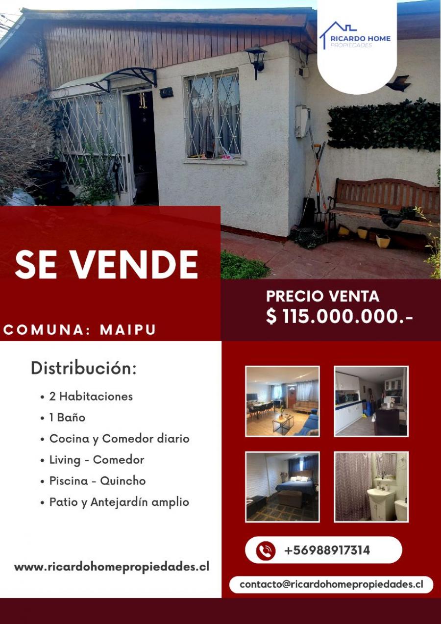 Foto Casa en Venta en Maip, Santiago - $ 115.000.000 - CAV152150 - BienesOnLine