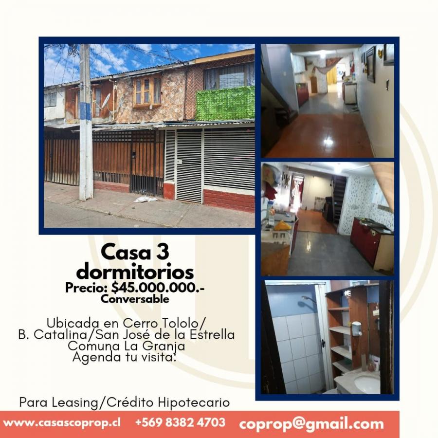 Foto Casa en Venta en San Jose de La Estrella con Bahia Catalina, La Granja, Santiago - $ 45.000.000 - CAV153905 - BienesOnLine