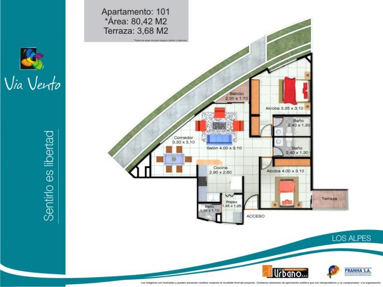 Foto Apartamento en Venta en Los Alamos, Pereira, Risaralda - $ 186.000.000 - APV10791 - BienesOnLine