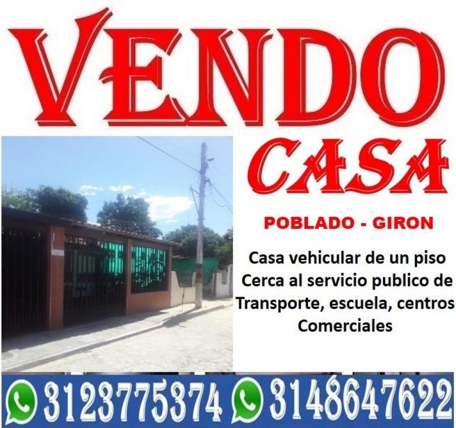 Foto Casa en Venta en poblado, Girón, Santander - $ 190.000.000 - CAV179516 - BienesOnLine