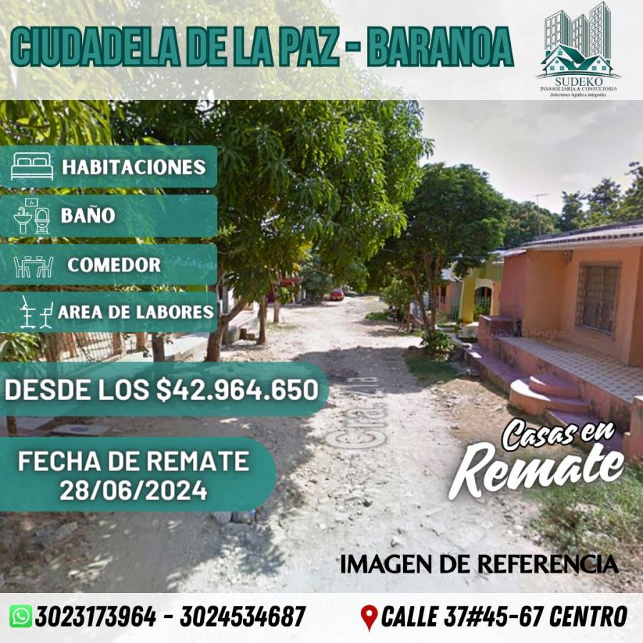 Foto Casa en Venta en CIUDADELA DE LA PAZ, Baranoa, Atlántico - $ 42.964.649 - CAV209723 - BienesOnLine