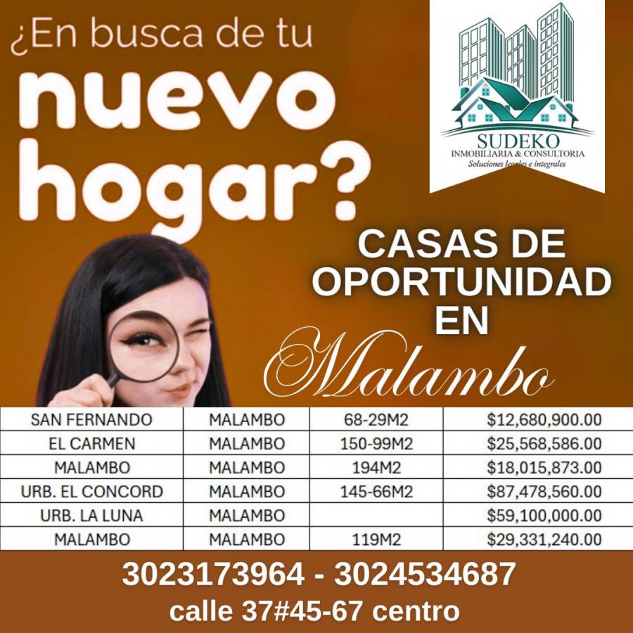 CASAS EN REMATE - OPORTUNIDAD DE INVERSION - COMPRAR CASA PROPIA MALAMBO