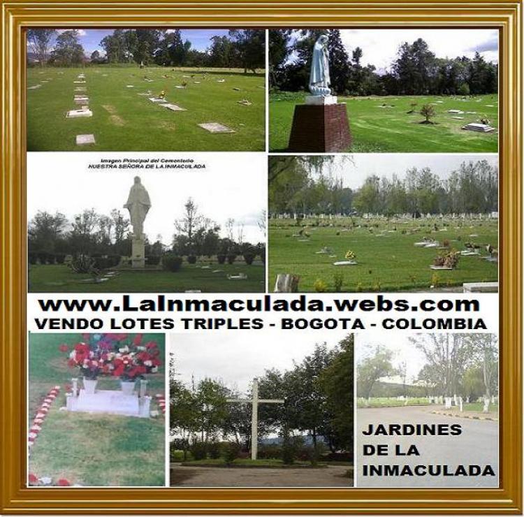 CEMENTERIO JARDINES de la INMACULADA. 100 lotes TRIPLES o DOBLES, Servicios pagos, Nuevos, Vitalicio