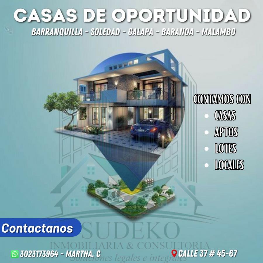 REMATES DE CASAS - INMUEBLES DE OPORTUNIDAD - COMPRAR CASA PROPIA - BARRANQUILLA