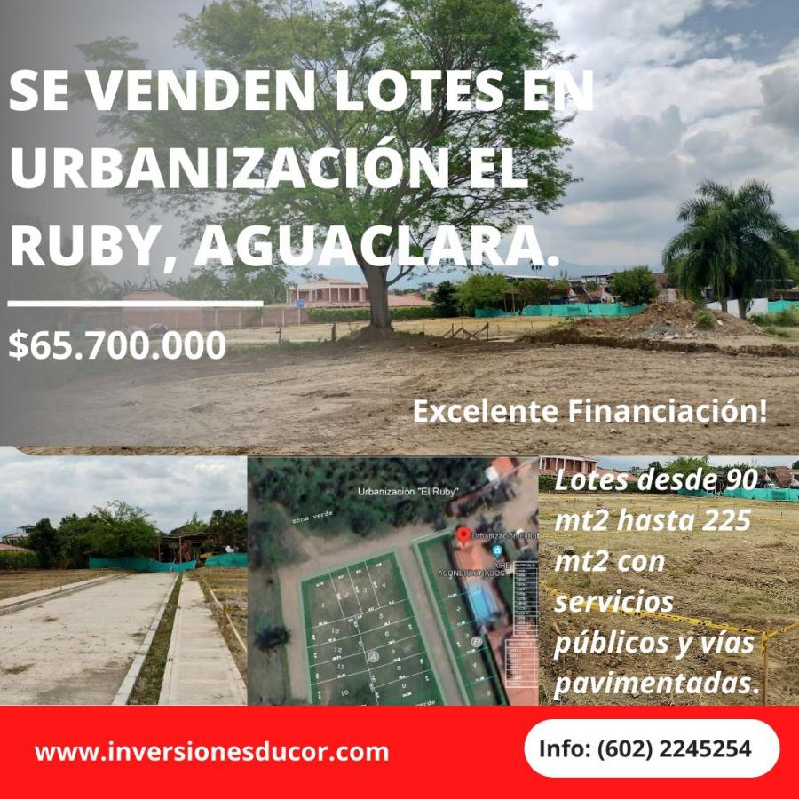 Se venden lotes en Urbanización el Ruby, Aguaclara.