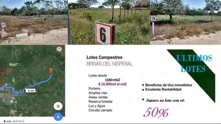 VENTA DE LOTES CAMPESTRES A UNOS MINUTOS DE CARTAGENA TURBACO