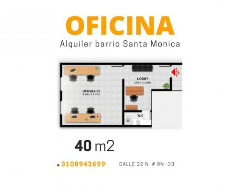 VENTA DE OFICINA EN BARRIO SANTA MONICA -NORTE