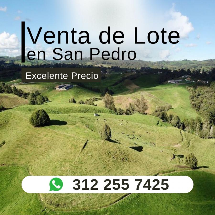 VENTA LOTE PARCELACION EN SAN PEDRO 1800 METROS