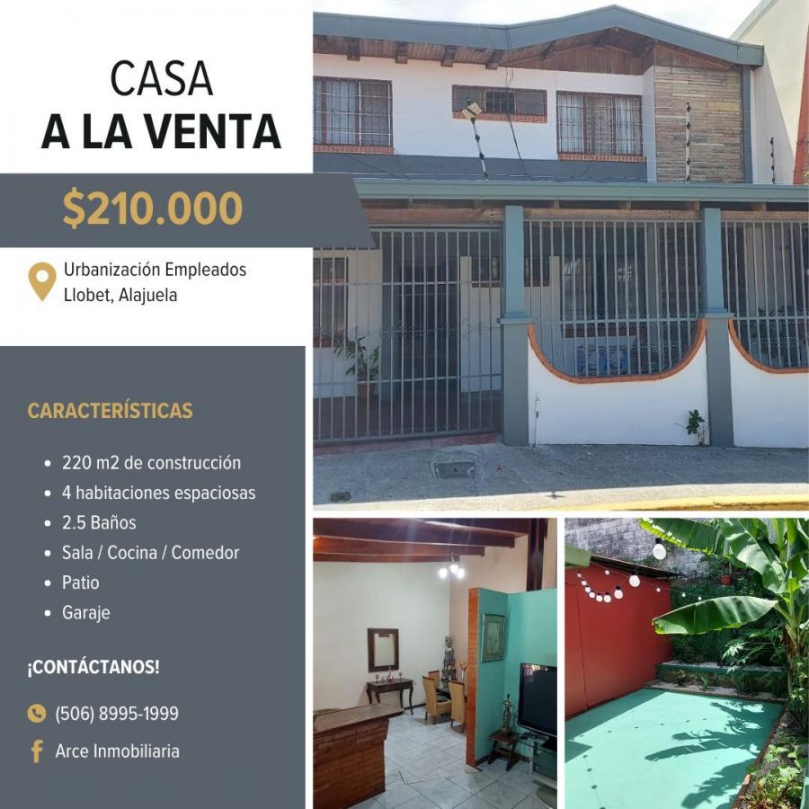 Foto Casa en Venta en Urbanización Empleados Llobet, Alajuela, Alajuela - U$D 210.000 - CAV102268 - BienesOnLine