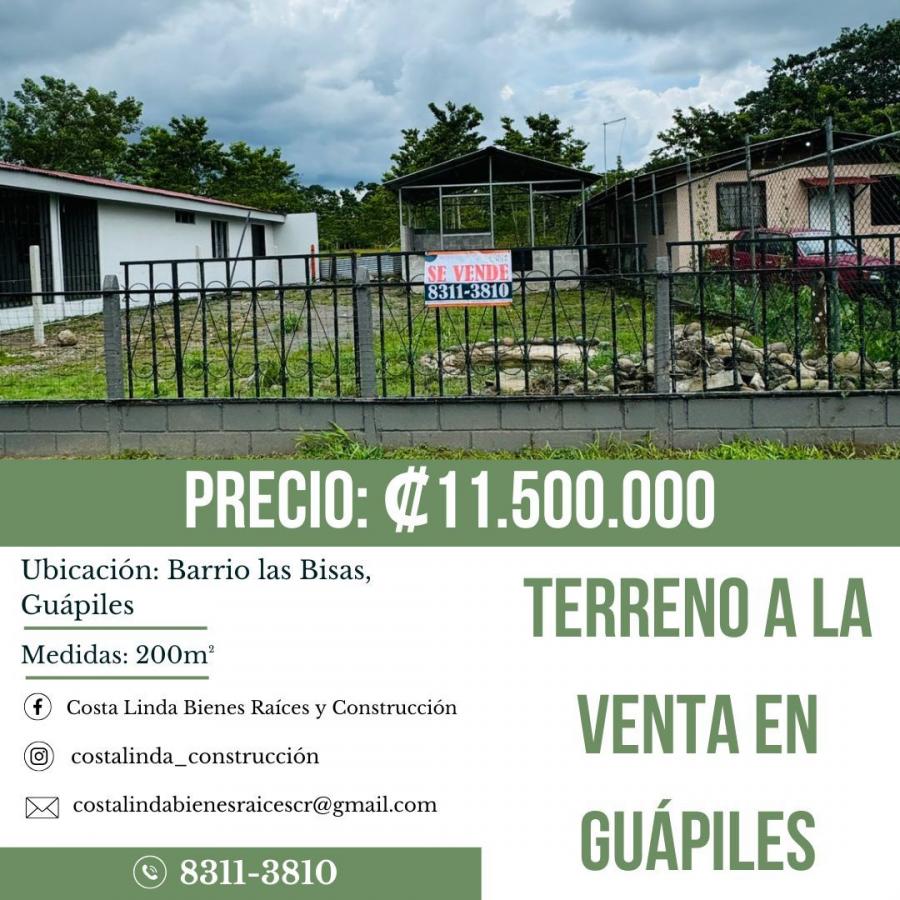 Terreno a la venta en Las Brisas, Guápiles