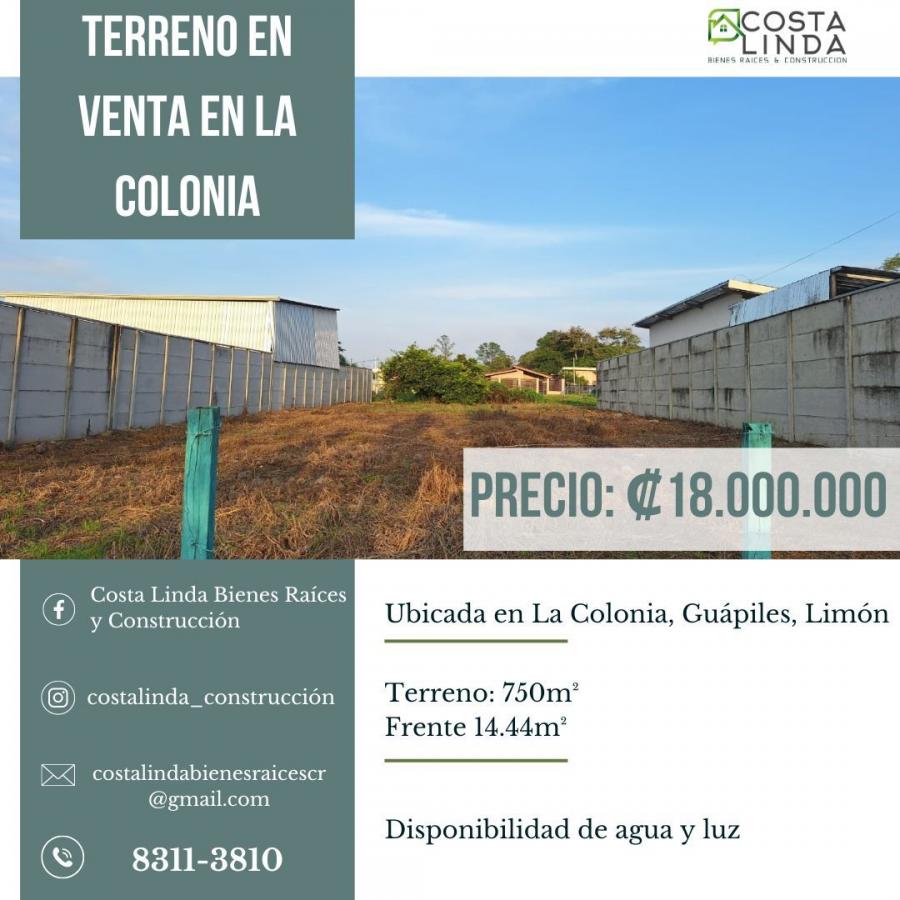 Terreno en Venta en La Colonia Guápiles, Limón