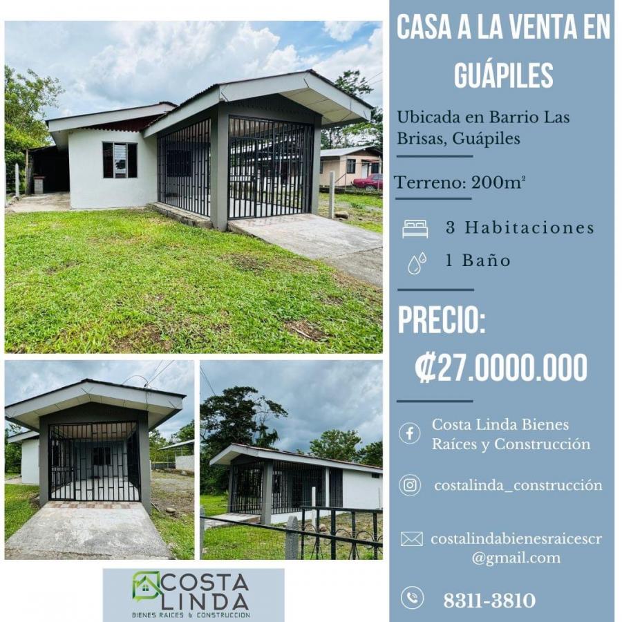 Foto Casa en Venta en Barrio Las Brisas, Guápiles, Limón - ¢ 27.000.000 - CAV106818 - BienesOnLine