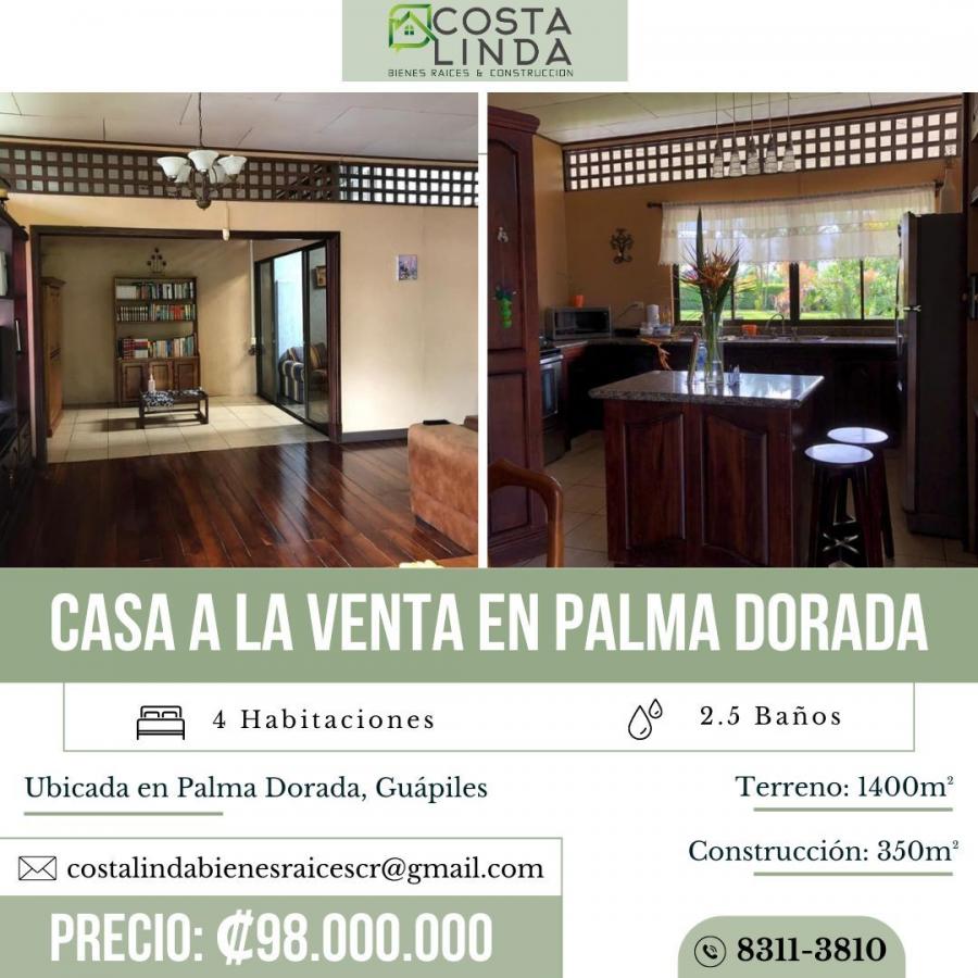 Foto Casa en Venta en Palma Dorada, Gupiles, Limn - ¢ 98.000.000 - CAV102246 - BienesOnLine