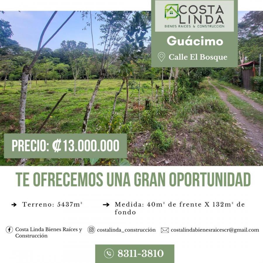 Foto Terreno en Venta en El Bosque, Guácimo, Limón - ¢ 13.000.000 - TEV97890 - BienesOnLine