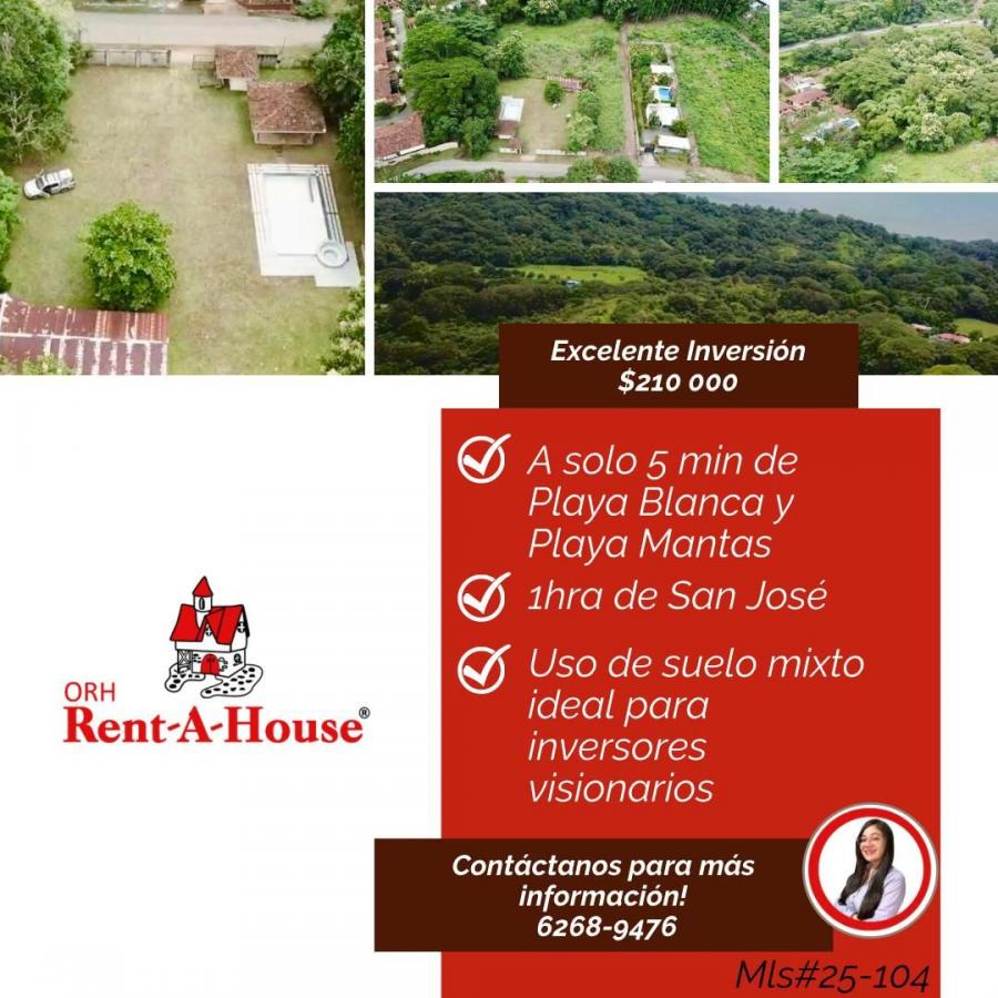 Foto Terreno en Venta en Playa Mantas, Tarcoles, Puntarenas - U$D 210.000 - TEV103698 - BienesOnLine